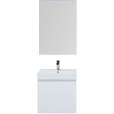 Комплект мебели для ванной Aquanet Йорк 60 203642 подвесной Белый глянец