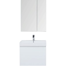 Комплект мебели для ванной Aquanet Йорк 70 203643 подвесной Белый глянец