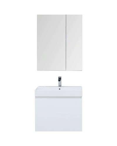 Комплект мебели для ванной Aquanet Йорк 70 203643 подвесной Белый глянец