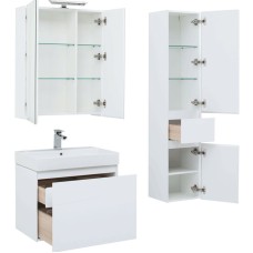 Комплект мебели для ванной Aquanet Йорк 70 203643 подвесной Белый глянец