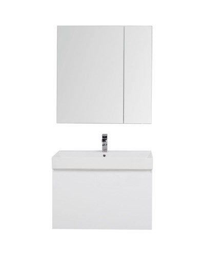 Комплект мебели для ванной Aquanet Йорк 85 203644 подвесной Белый глянец