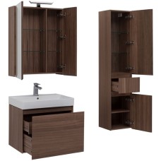 Комплект мебели для ванной Aquanet Нью-Йорк 70 211660 подвесной Шпон Орех