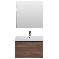 Комплект мебели для ванной Aquanet Нью-Йорк 85 211661 подвесной Шпон Орех