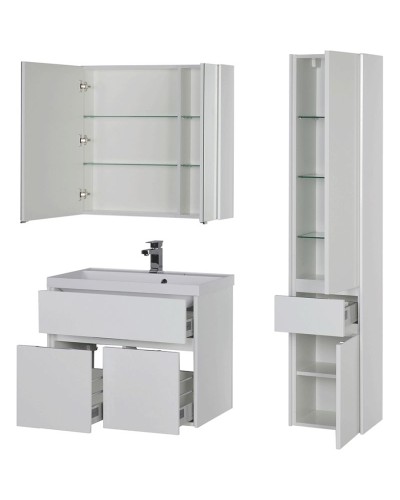 Комплект мебели для ванной Aquanet Латина 80 179839 подвесной Белый