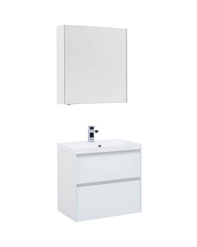 Комплект мебели для ванной Aquanet Гласс 70 240464 подвесной Белый