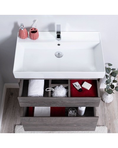 Комплект мебели для ванной Aquanet Nova Lite 75 242904 подвесной Дуб рошелье