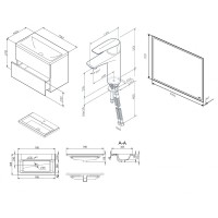 Комплект мебели для ванной AM.PM Gem 75 BK90GA Белый со смесителем для раковины и аксессуарами