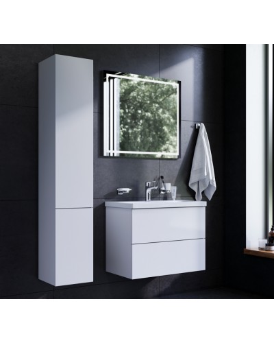 Комплект мебели для ванной AM.PM Gem 75 BK90GA Белый со смесителем для раковины и аксессуарами