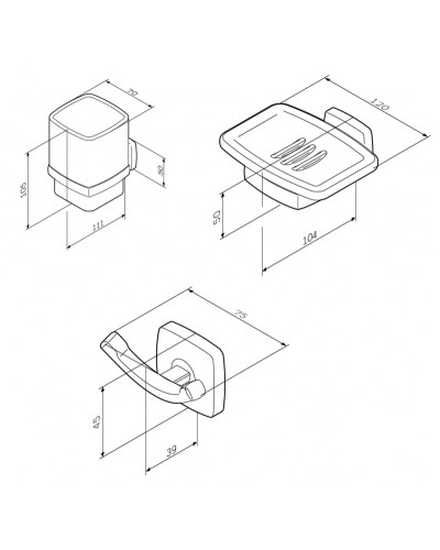 Комплект мебели для ванной AM.PM Gem S 60 BK91GC Светлый дуб со смесителем для раковины и аксессуарами