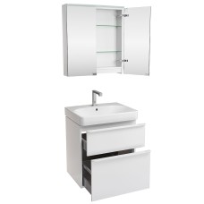 Комплект мебели для ванной Geberit Smyle Square 60 529.352.00.6 подвесной Белый глянец