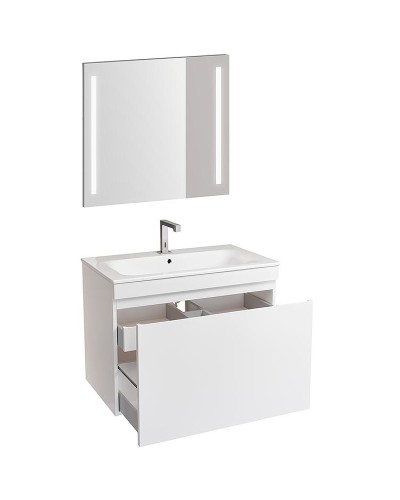Комплект мебели для ванной Geberit Renova Plan 80 529.916.01.8 подвесной Белый глянец