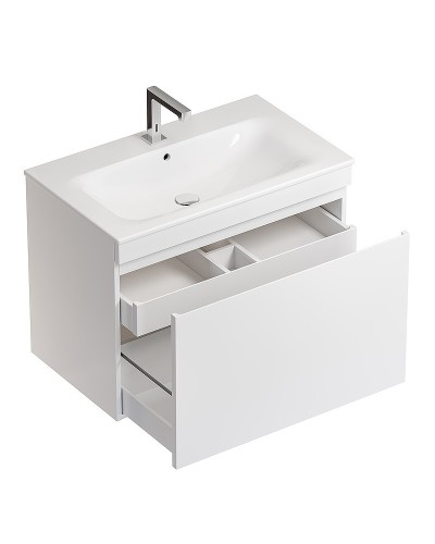 Комплект мебели для ванной Geberit Renova Plan 80 529.916.01.8 подвесной Белый глянец