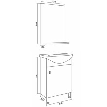 Комплект мебели для ванной Grossman Eco Line 50 105205 Белый