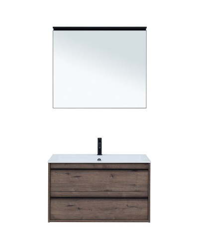 Комплект мебели для ванной Aquanet Lino 90 271958 подвесной Дуб Веллингтон