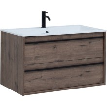 Комплект мебели для ванной Aquanet Lino 90 271958 подвесной Дуб Веллингтон