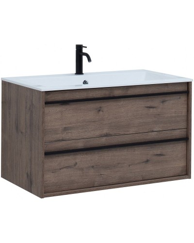 Комплект мебели для ванной Aquanet Lino 90 271958 подвесной Дуб Веллингтон