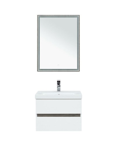 Комплект мебели для ванной Aquanet Беркли 60 258906 подвесной Белый Дуб рошелье