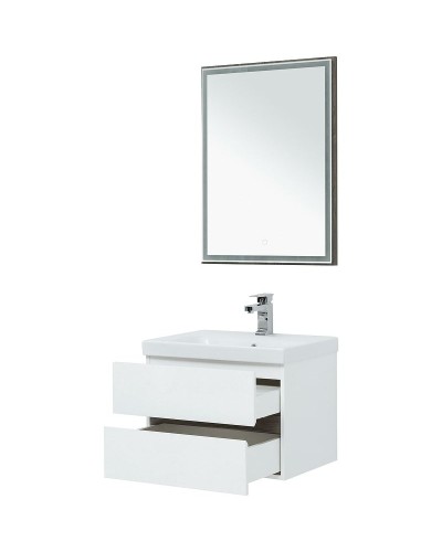 Комплект мебели для ванной Aquanet Беркли 60 258906 подвесной Белый Дуб рошелье