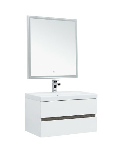 Комплект мебели для ванной Aquanet Беркли 80 258909 подвесной Белый Дуб рошелье