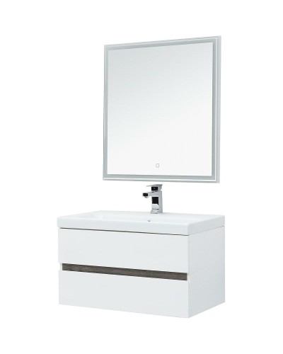 Комплект мебели для ванной Aquanet Беркли 80 258909 подвесной Белый Дуб рошелье