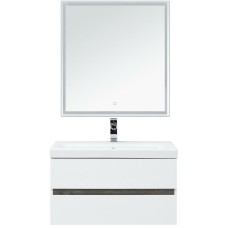 Комплект мебели для ванной Aquanet Беркли 80 258909 подвесной Белый Дуб рошелье