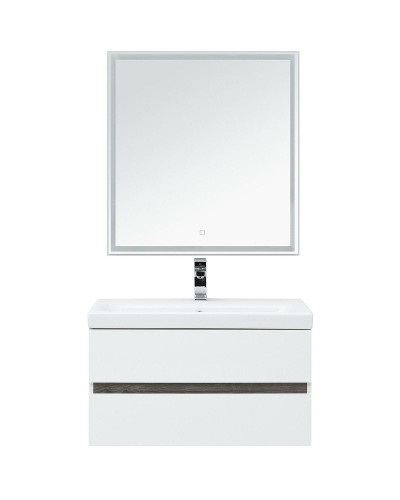 Комплект мебели для ванной Aquanet Беркли 80 258909 подвесной Белый Дуб рошелье