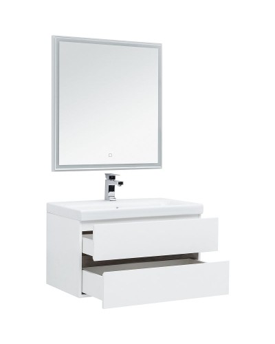 Комплект мебели для ванной Aquanet Беркли 80 258909 подвесной Белый Дуб рошелье