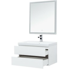 Комплект мебели для ванной Aquanet Беркли 80 258909 подвесной Белый Дуб рошелье