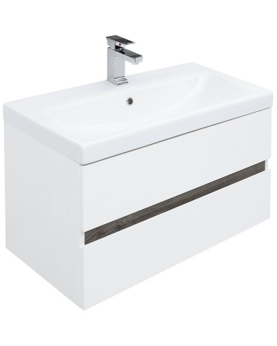 Комплект мебели для ванной Aquanet Беркли 80 258909 подвесной Белый Дуб рошелье