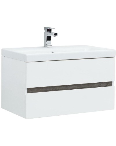 Комплект мебели для ванной Aquanet Беркли 80 258909 подвесной Белый Дуб рошелье