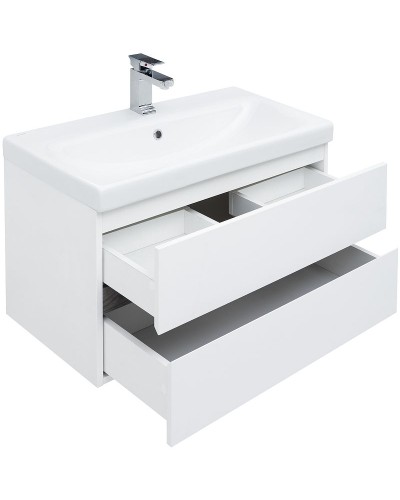 Комплект мебели для ванной Aquanet Беркли 80 258909 подвесной Белый Дуб рошелье