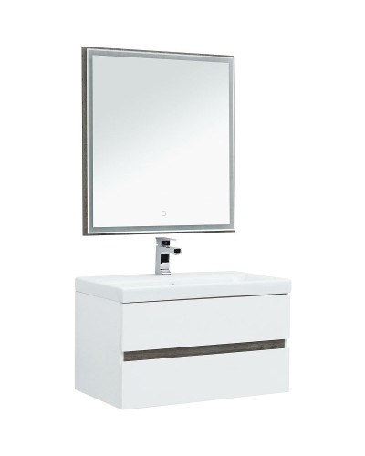 Комплект мебели для ванной Aquanet Беркли 80 258969 подвесной Белый Дуб рошелье