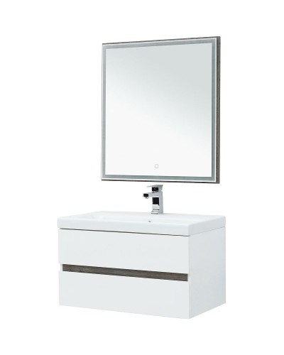 Комплект мебели для ванной Aquanet Беркли 80 258969 подвесной Белый Дуб рошелье