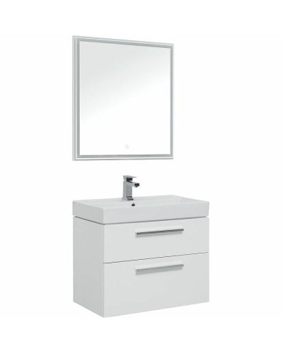 Комплект мебели для ванной Aquanet Nova 75 243255 подвесной Белый глянец