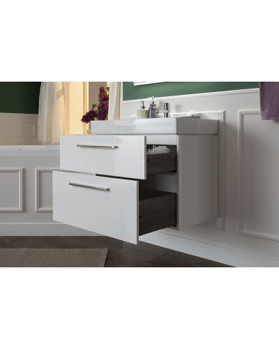 Комплект мебели для ванной Aquanet Nova 75 243255 подвесной Белый глянец