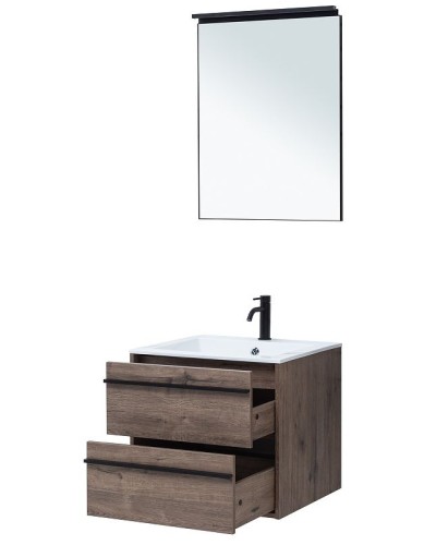 Комплект мебели для ванной Aquanet Lino 60 271952 подвесной Дуб Веллингтон