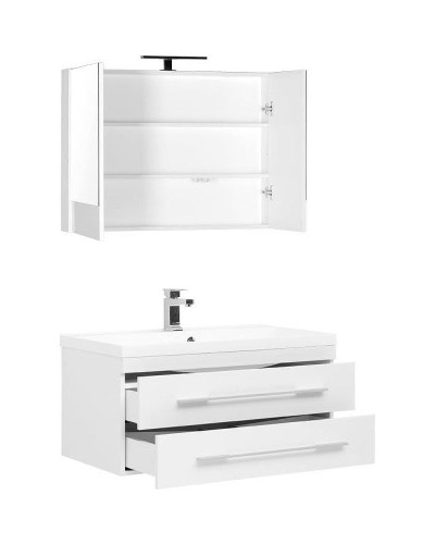 Комплект мебели для ванной Aquanet Нота 90 287702 подвесной Белый