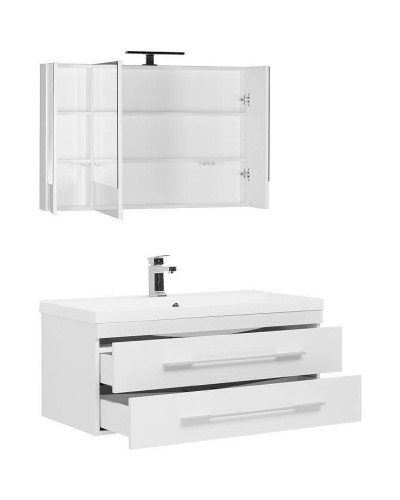 Комплект мебели для ванной Aquanet Нота 100 287696 подвесной Белый