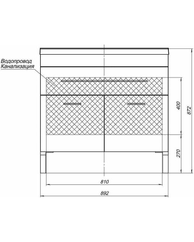 Комплект мебели для ванной Aquanet Верона 90 287660 Белый