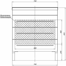 Комплект мебели для ванной Aquanet Верона 75 287658 Белый
