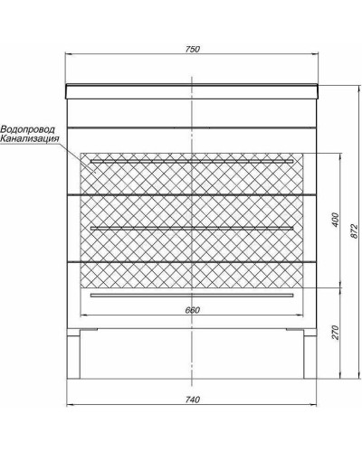 Комплект мебели для ванной Aquanet Верона 75 287658 Белый