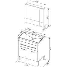 Комплект мебели для ванной Aquanet Верона 75 287659 Белый