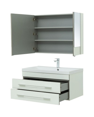 Комплект мебели для ванной Aquanet Верона 90 287653 подвесной Белый