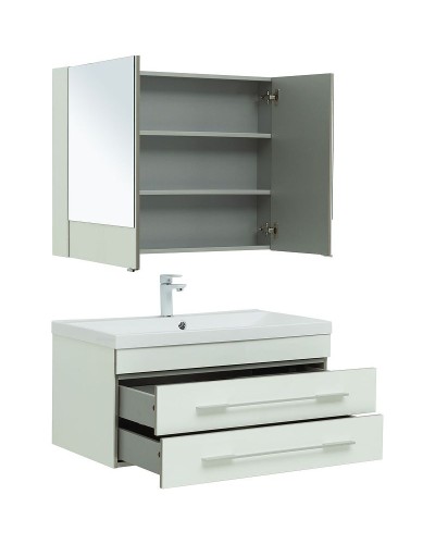 Комплект мебели для ванной Aquanet Верона 90 287653 подвесной Белый