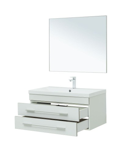 Комплект мебели для ванной Aquanet Верона 90 287639 подвесной Белый матовый