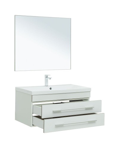 Комплект мебели для ванной Aquanet Верона 90 287639 подвесной Белый матовый