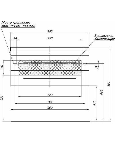 Комплект мебели для ванной Aquanet Верона 90 287639 подвесной Белый матовый
