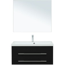 Комплект мебели для ванной Aquanet Верона 90 287640 подвесной Черный матовый