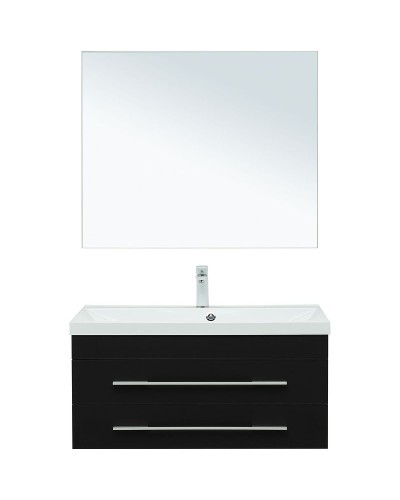Комплект мебели для ванной Aquanet Верона 90 287640 подвесной Черный матовый