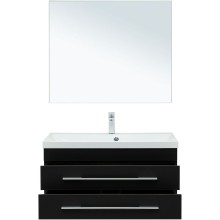 Комплект мебели для ванной Aquanet Верона 90 287640 подвесной Черный матовый